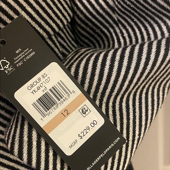 Karl lagerfeld Black and White Pinstripe Blazer 12 - Picture 11 of 11